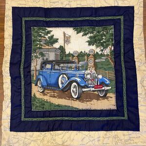 Handmade | Accents | Quilted Pillow Shamsclassic Cars Road Map Set Of 2 ...